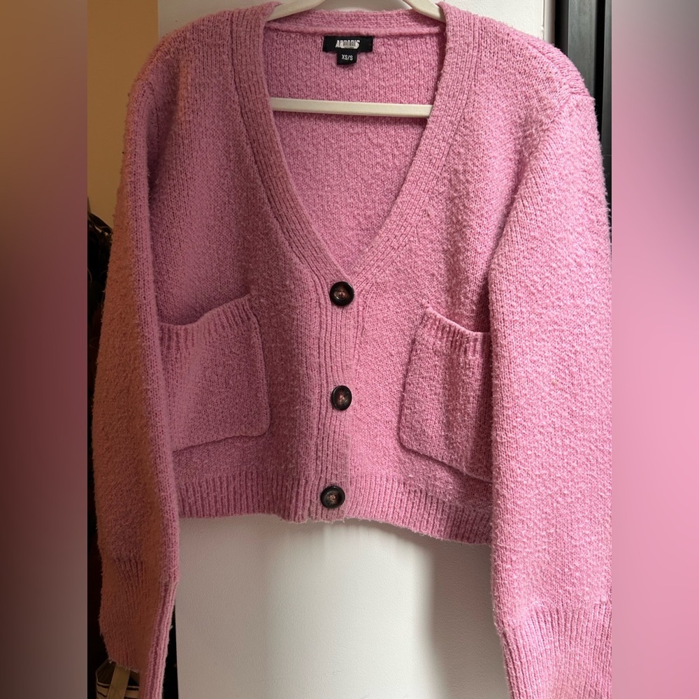 Apparis Bubblegum Pink V-Neck Button-Front Cardigan